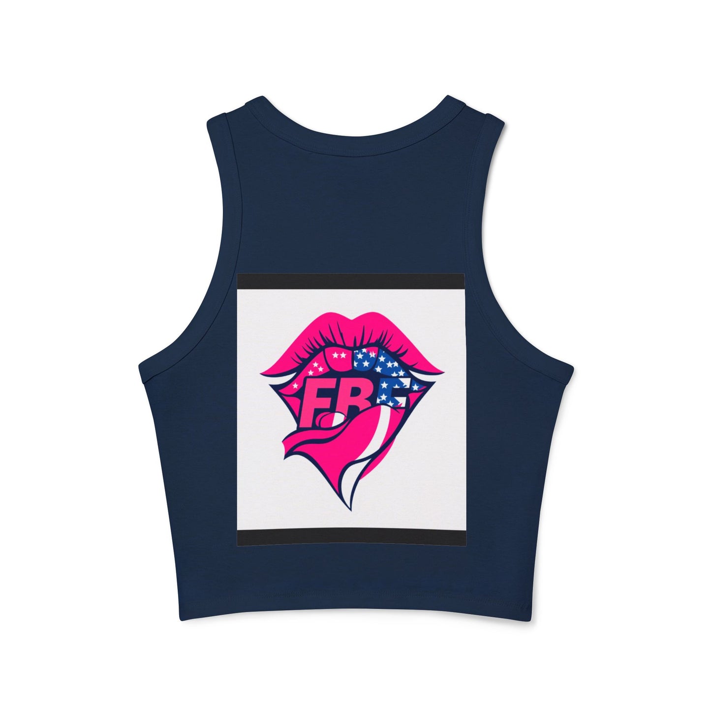 Patriotic Graphic Racerback Tank Top - Women's Summer Style, Independence Day Fashion, Concert Wear, Casual Chill
