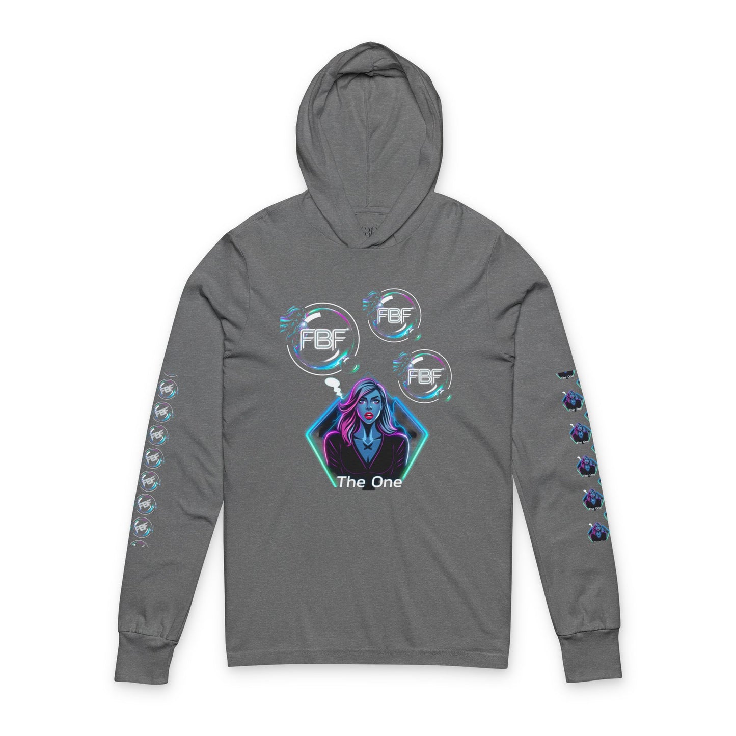 Car Culture Hooded Long Sleeve Tee — Neon Sports Car Graphic