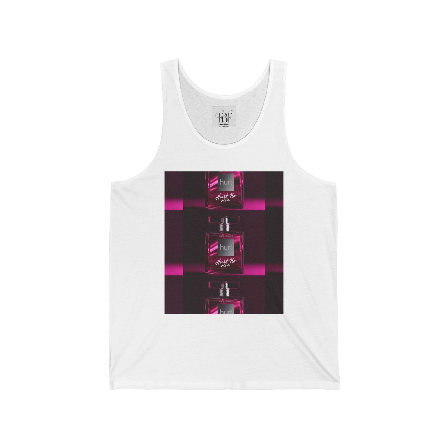 Unisex Jersey Tank - Stylish Pink Fragrance Graphic Tee