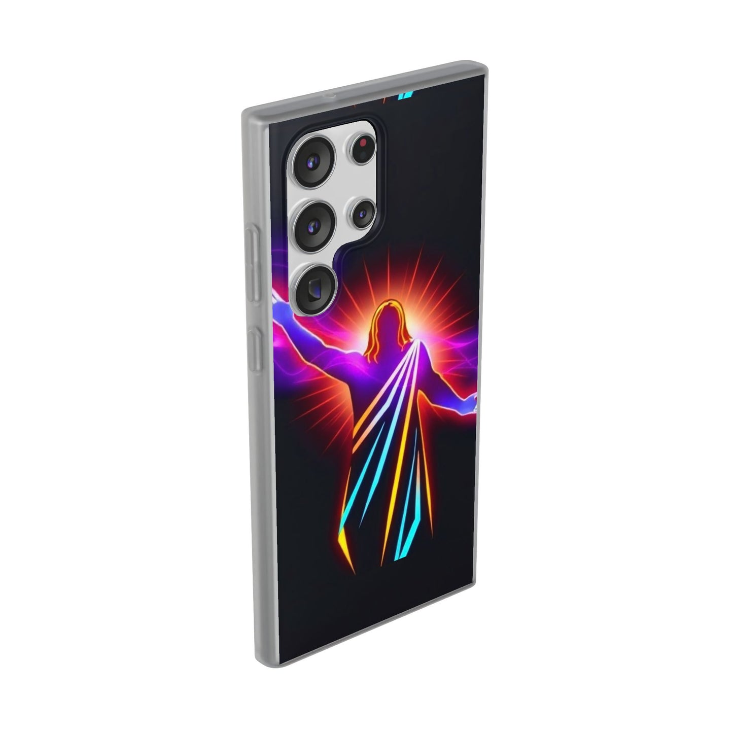 Inspirational Jesus Flexi Case - Colorful Phone Cover for Spiritual Connection