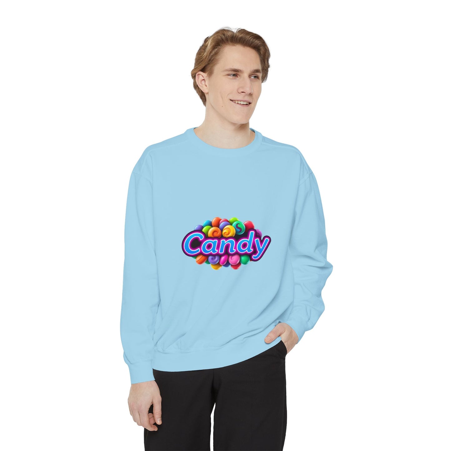 Candy-Themed Unisex Garment-Dyed Sweatshirt - Nostalgic Apparel for Sweet Lovers, Cozy Casual Wear, Gift for Candy Lovers, Colorful [...]