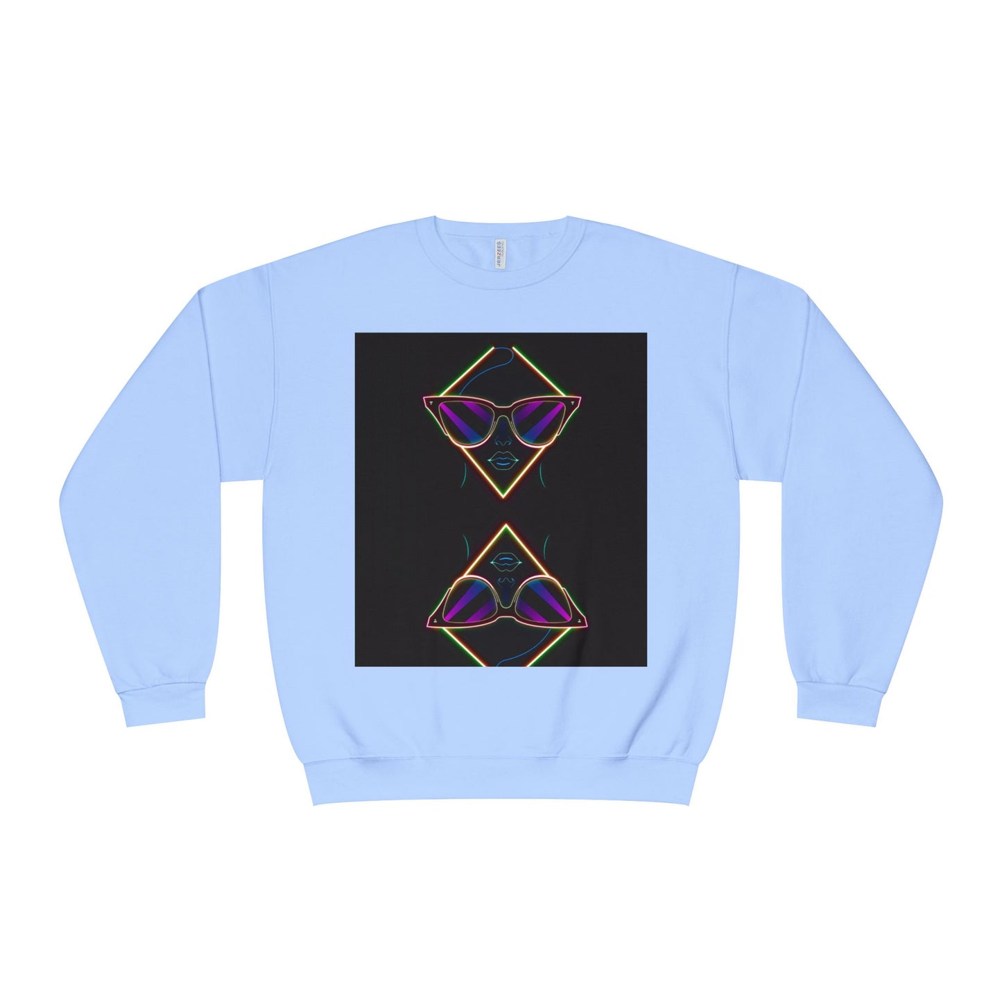 Retro Vibes Crewneck Sweatshirt with Sunglasses Design