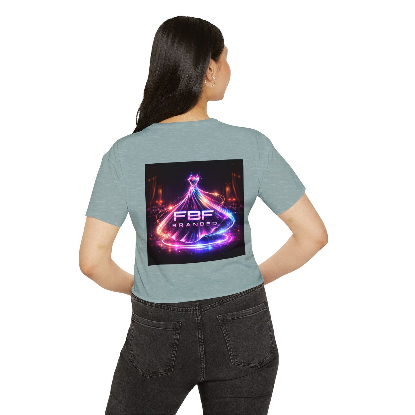 Festival Glow Crop Top — Neon 'FBF Branded' Rave Graphic