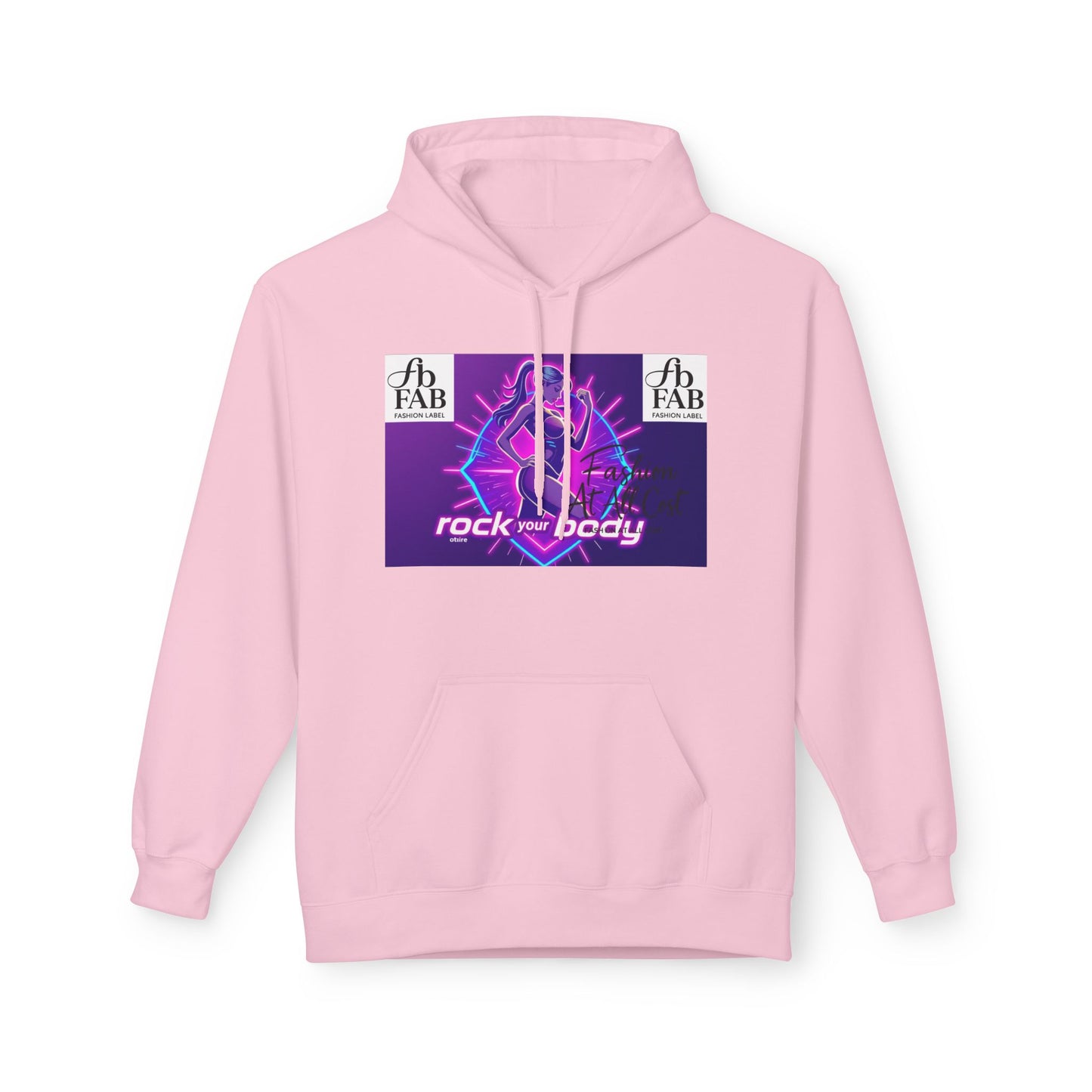Rock Your Body Fleece Hoodie | Unisex Midweight Hoodie, Cozy Sweatshirt, Unique Gift for Fitness Lovers, Casual Wear, Music Inspired Apparel