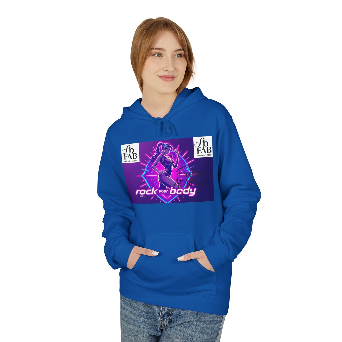 Rock Your Body Fleece Hoodie | Unisex Midweight Hoodie, Cozy Sweatshirt, Unique Gift for Fitness Lovers, Casual Wear, Music Inspired Apparel