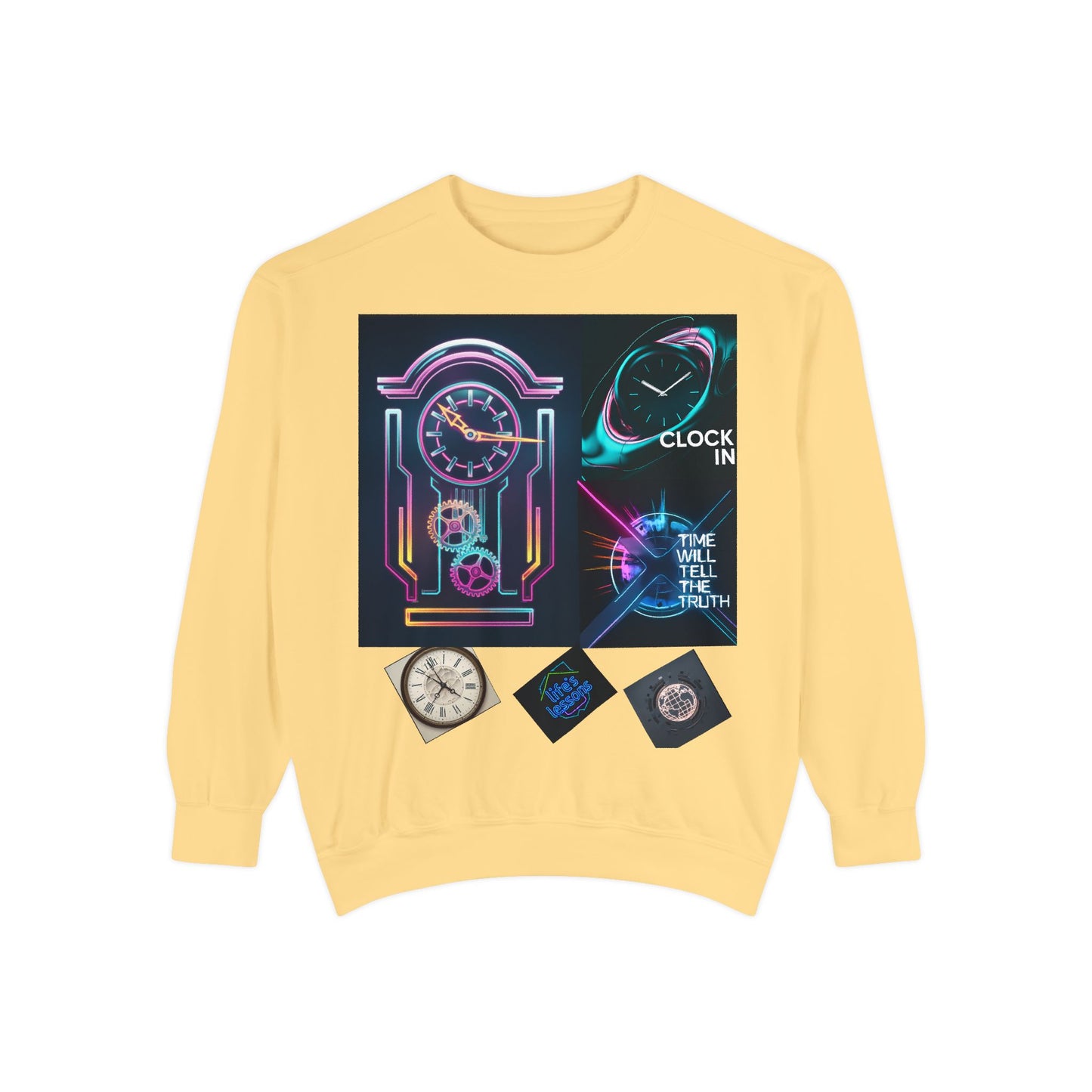 Retro Neon Clock Sweatshirt