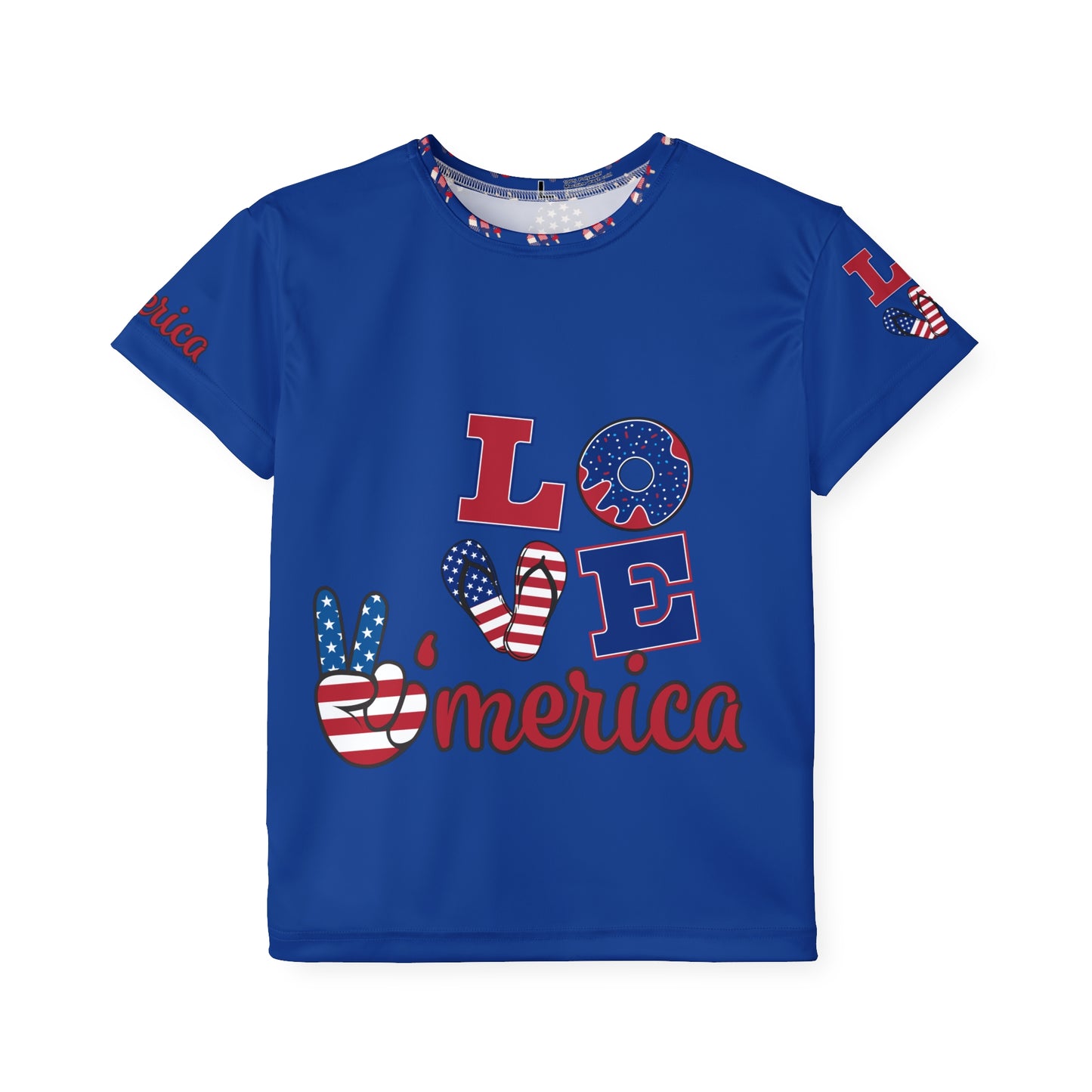 Peace to America Kids Sports Jersey (AOP)