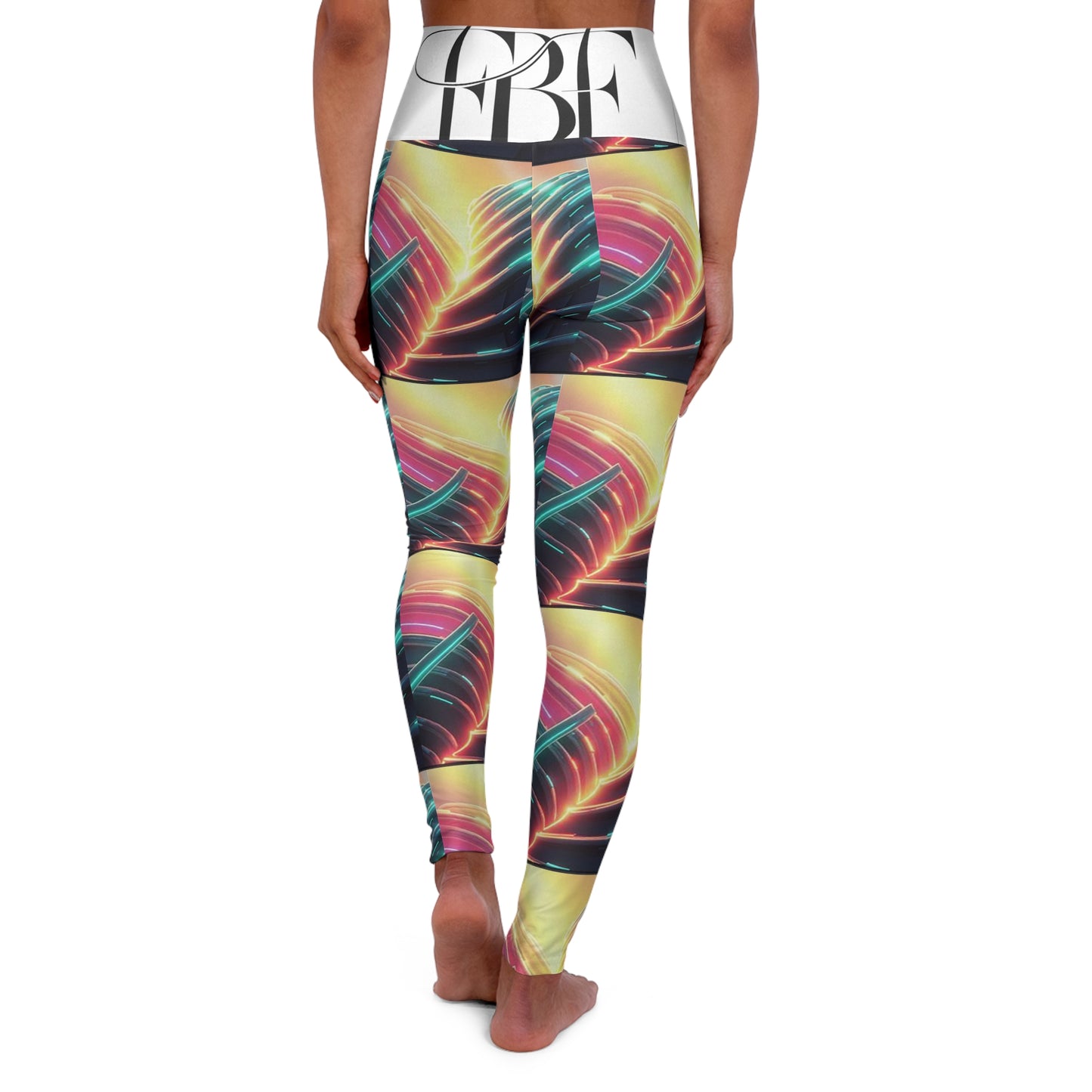 High Waisted Yoga Leggings with Vibrant Leaf Print, Trendy Activewear, Fitness Apparel, Yoga Pants, Gym Leggings, Gifting for Her