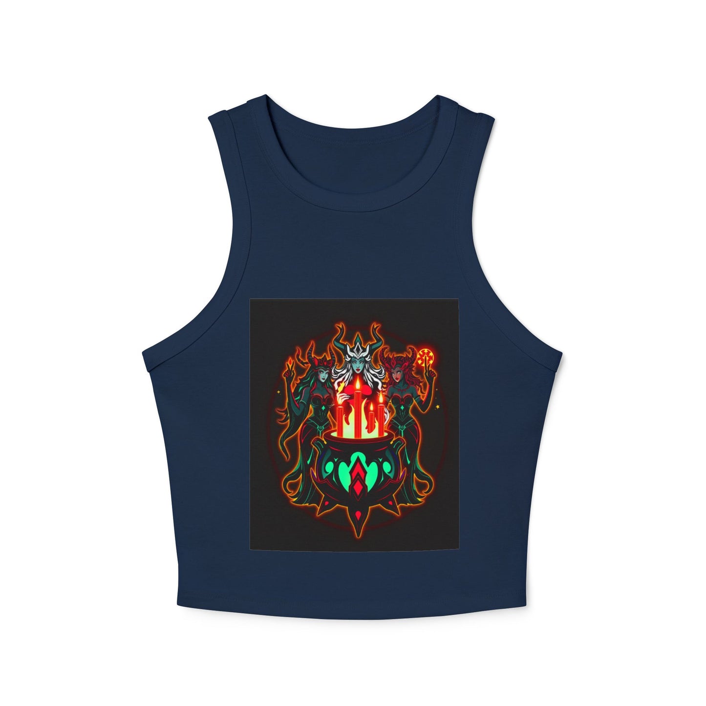 Flame Goddess Tank — Women's Racerback Crop Tank Top