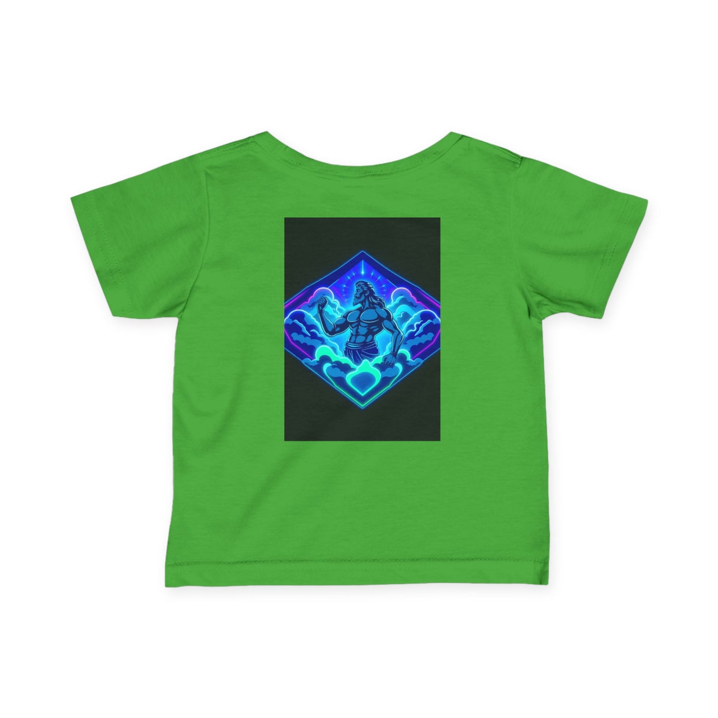 Infant Tee — "Alpha Is the Omega" Neon Christian Baby Shirt