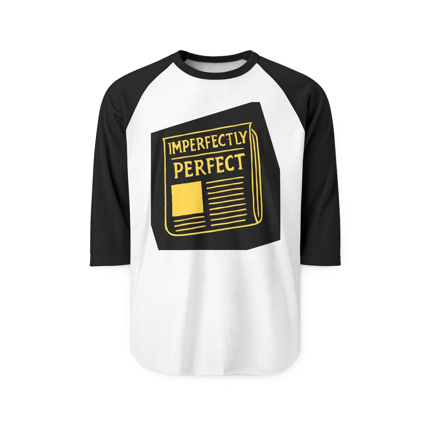 Imperfectly Perfect Raglan Shirt, Casual Unisex Baseball Tee, Gift for Friends, Motivational Fashion, Thoughtful Present for All Occasions
