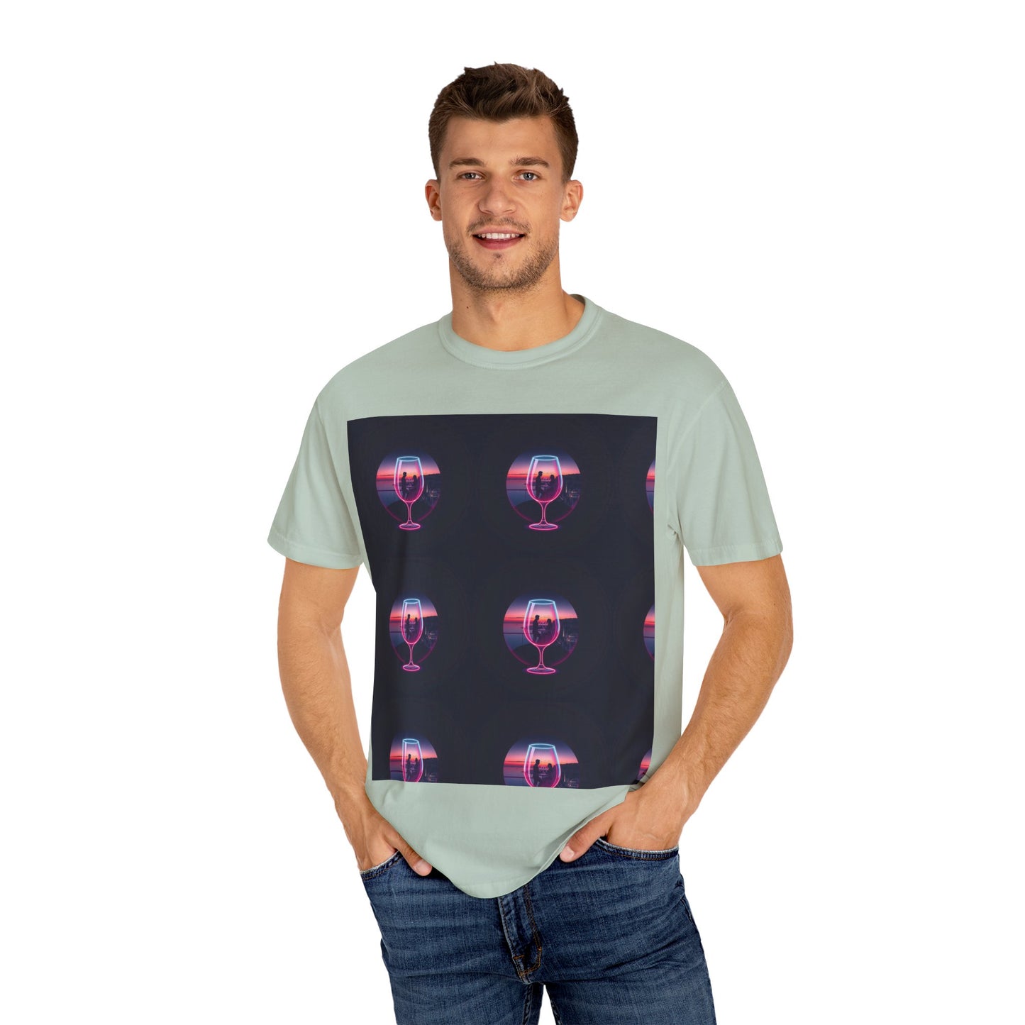 Retro Sunset Glasses T-Shirt, Unisex Garment-Dyed Tee for Casual Wear, Vintage Aesthetic Shirt, Gift for Friends, Summer Vibes Tee, [...]