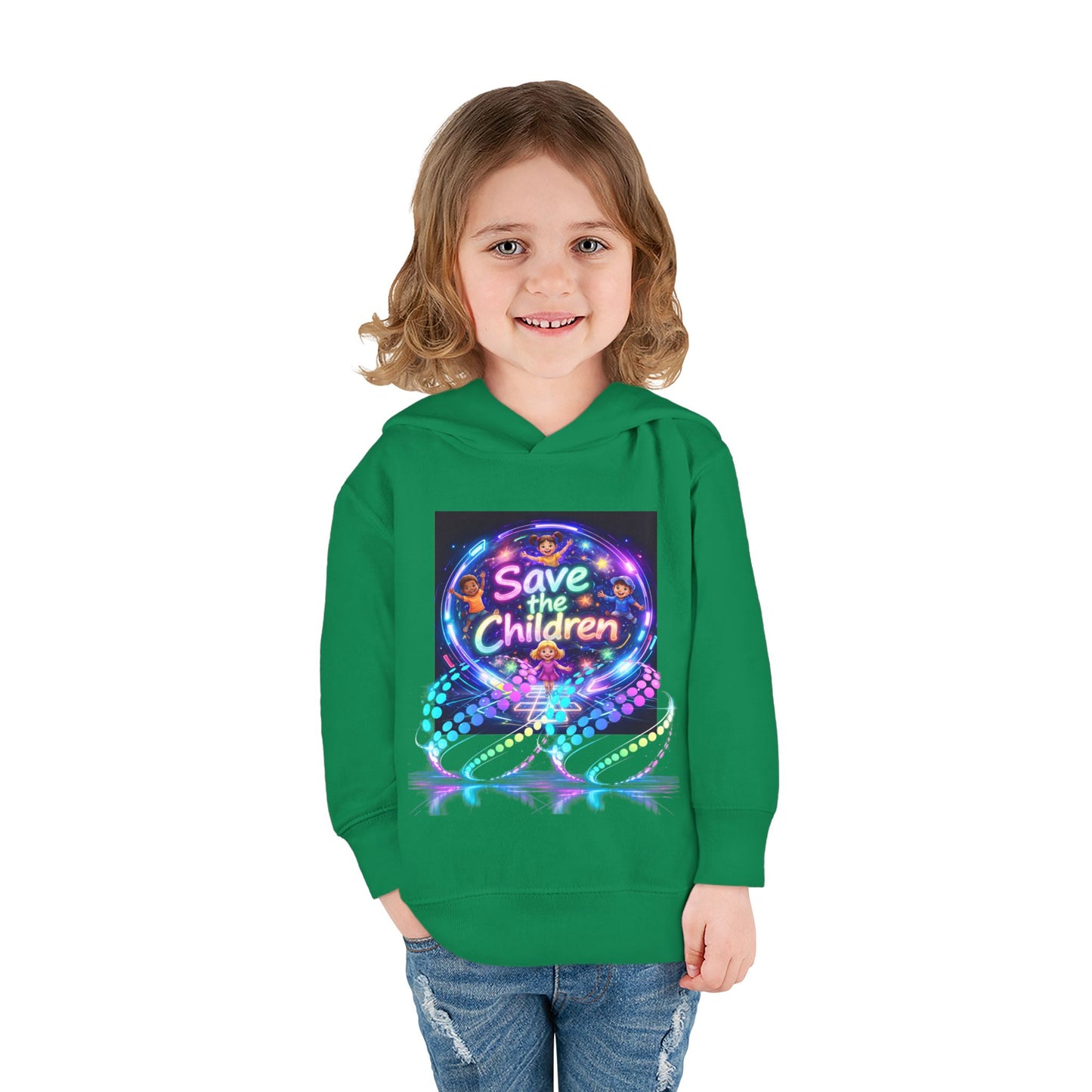 Save the Children Toddler Hoodie — Colorful Neon FBF Charity Pullover