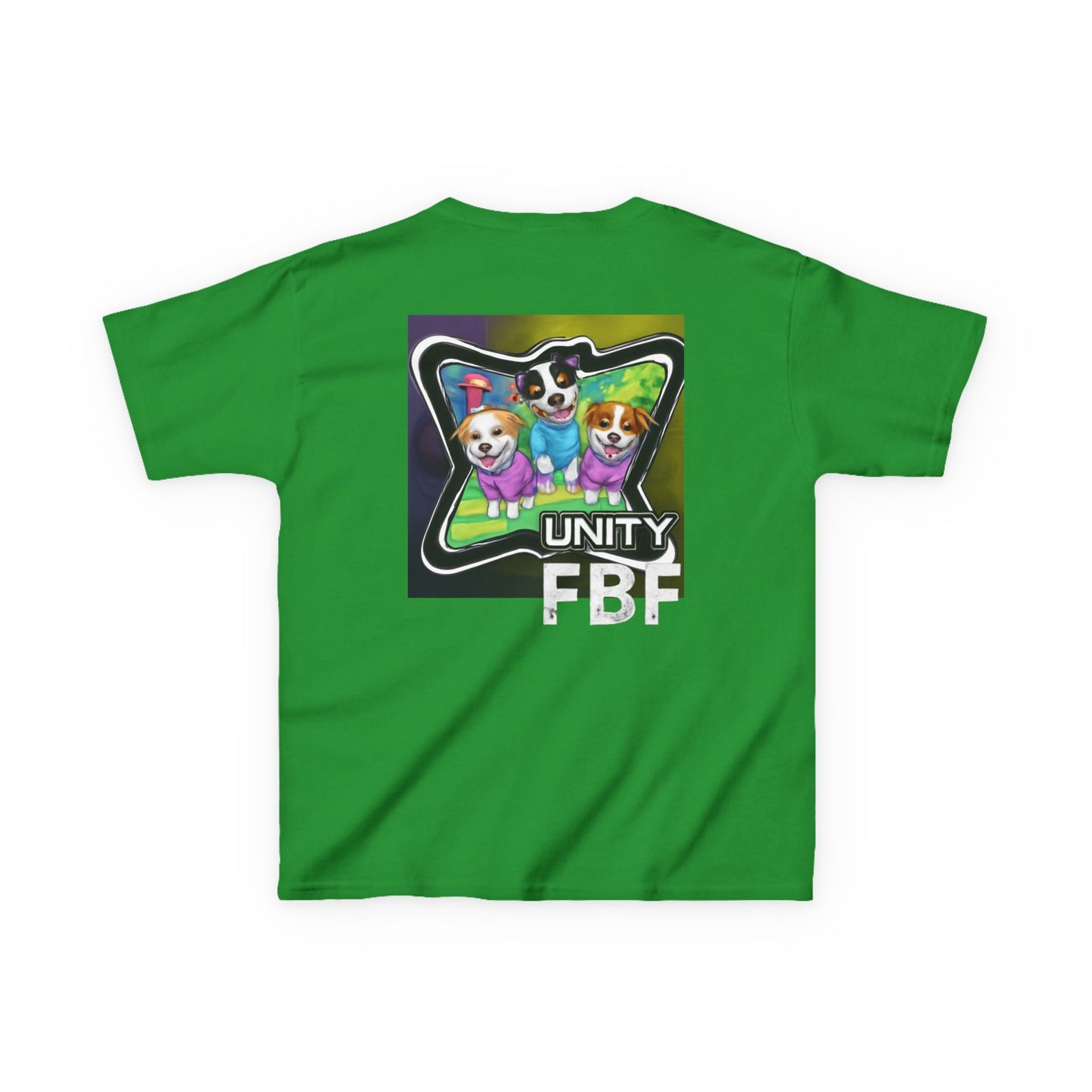 Colorful Dog-Themed Kids Tee - 'Unity Fun' Design