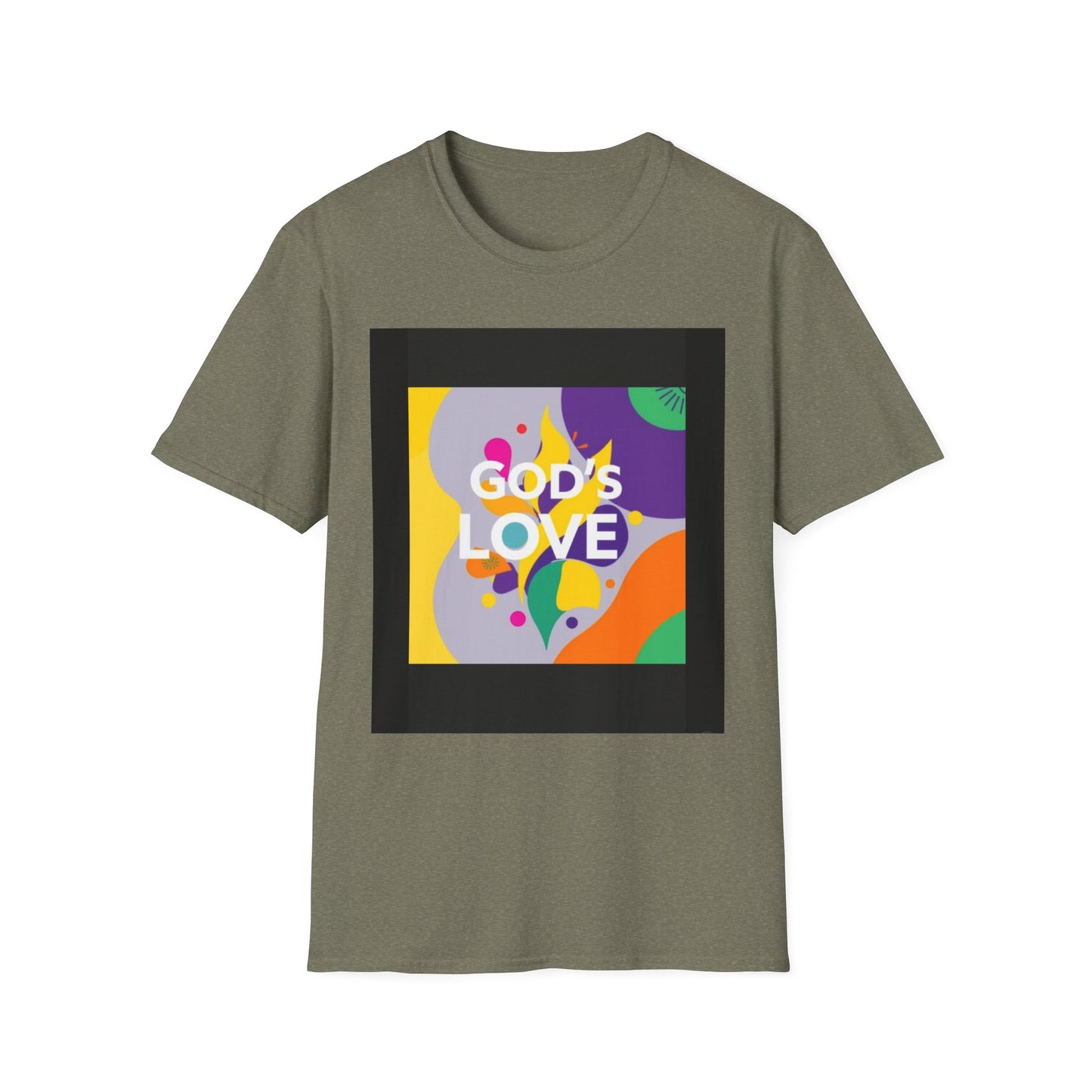 Unisex Softstyle T-Shirt with God's Love Design, Faith Shirt, Inspirational Tee, Christian Apparel, Gift for Believers, Everyday Wear