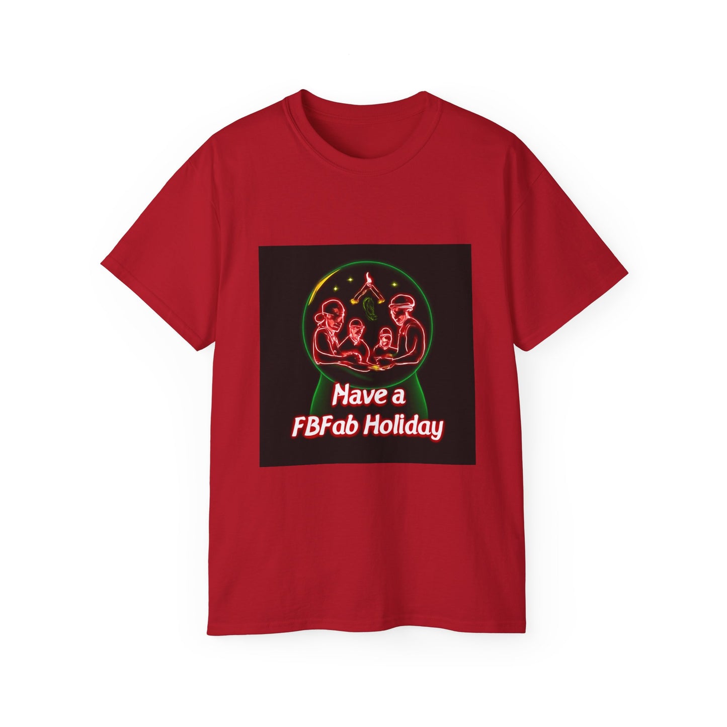 Festive Alien Tee, Unisex Holiday T-Shirt, Graphic Tee for Parties, Fun Gift for Friends, Quirky Style for Casual Wear