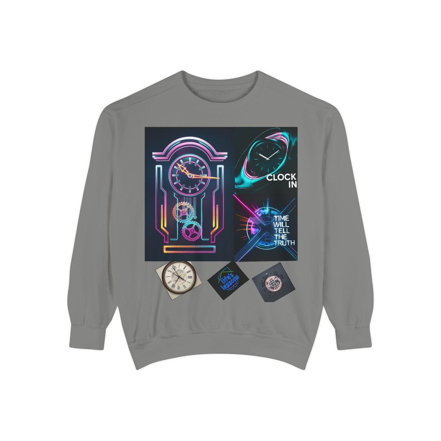 Retro Neon Clock Sweatshirt