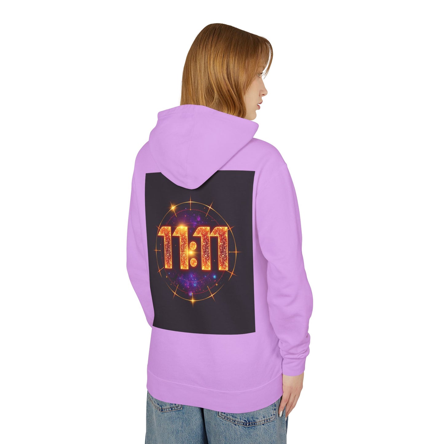 Glow-in-the-Dark Unisex Hoodie - Perfect for Magical Moments, Meditation, Gift for Dreamers, 11:11 Celebration, Trendy Fall Fashion