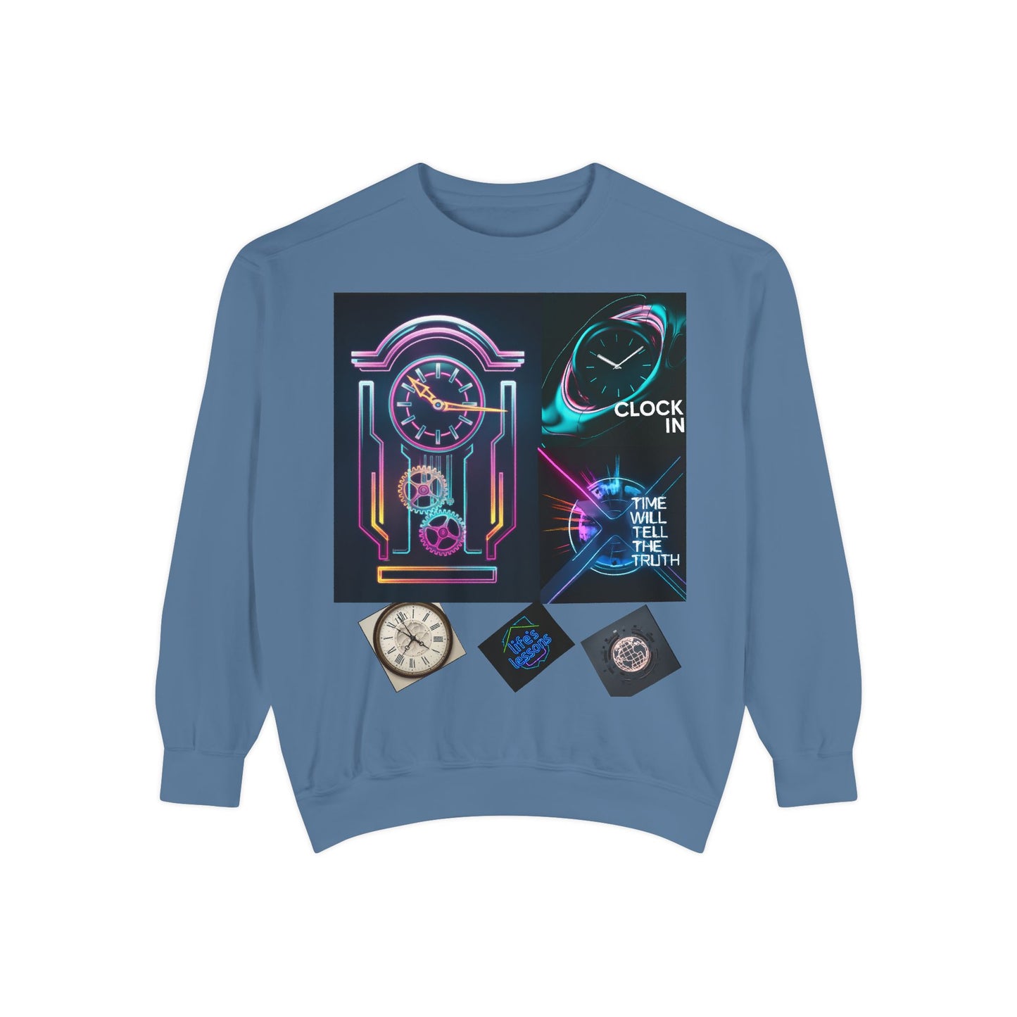 Retro Neon Clock Sweatshirt