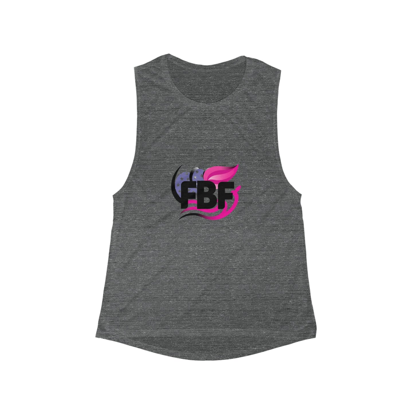 Faith Fall Families Women's Flowy Scoop Muscle Tank | Inspirational Fitness Top, Casual Summer Wear, Gift for Moms, Family Unity Tank