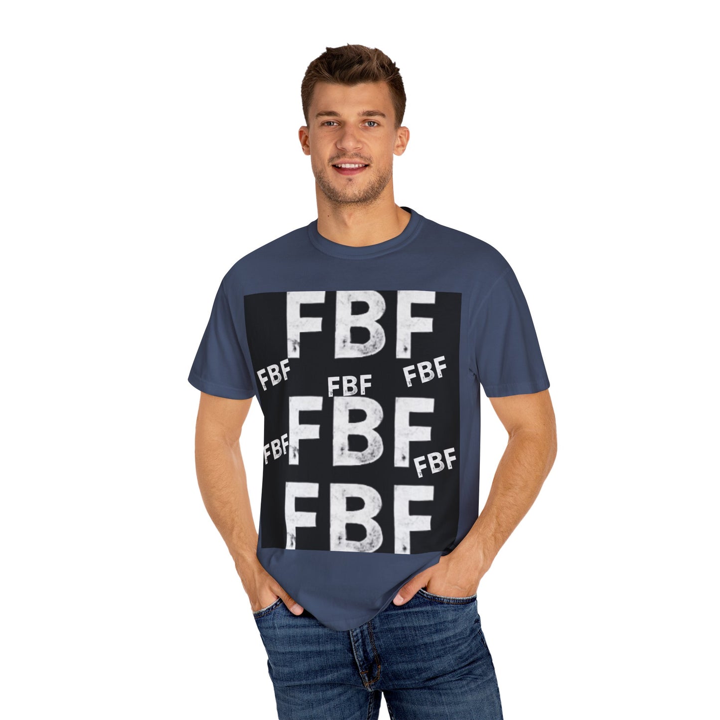 FBF Garment-Dyed Unisex T-shirt, Casual Wear, Graphic Tee, Street Style, Gift for Friends, All Occasions
