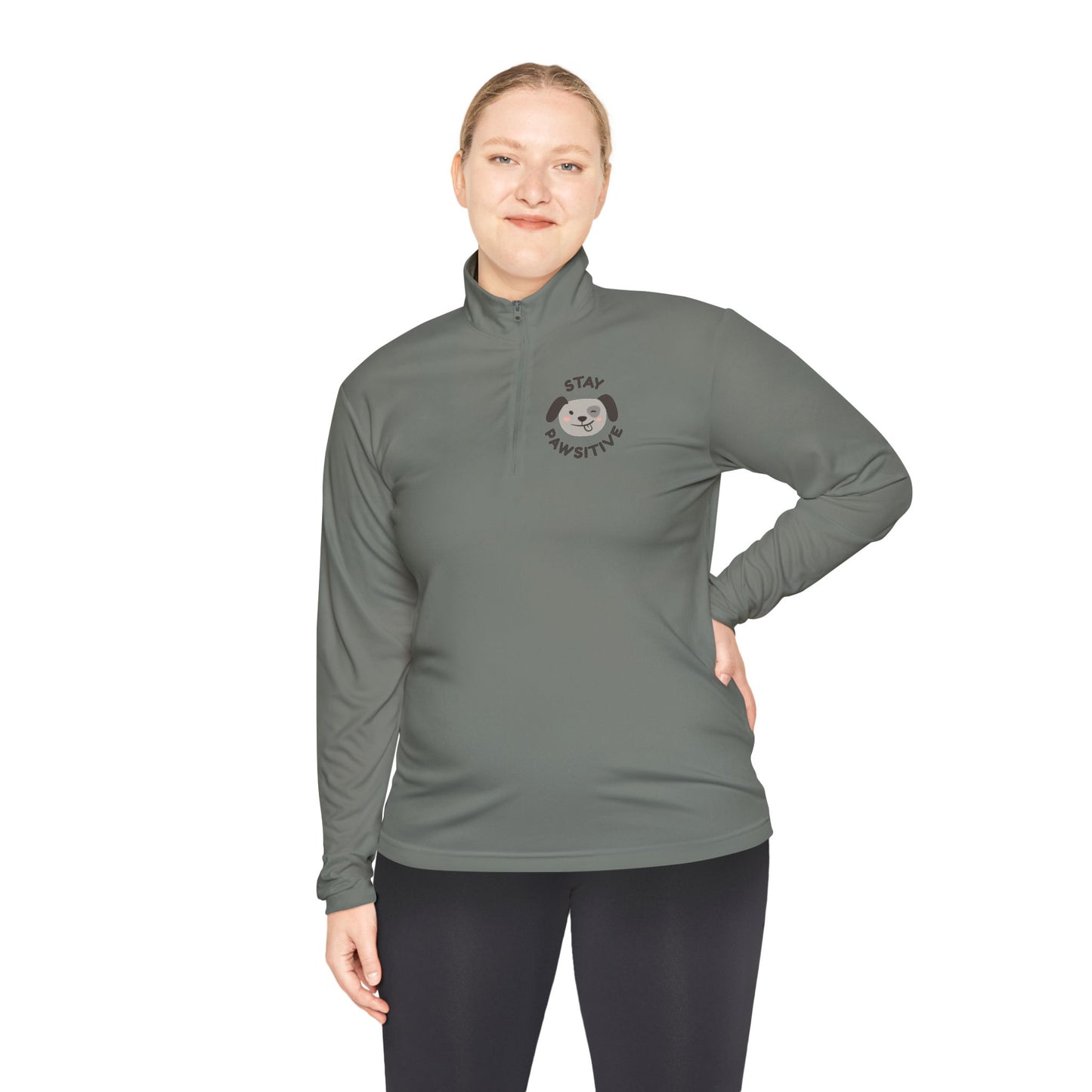 Stay pawsitive  Unisex Quarter-Zip Pullover