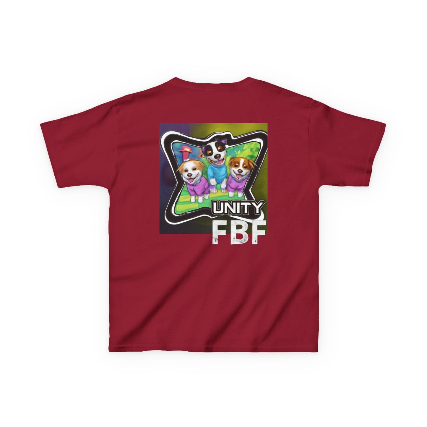 Colorful Dog-Themed Kids Tee - 'Unity Fun' Design