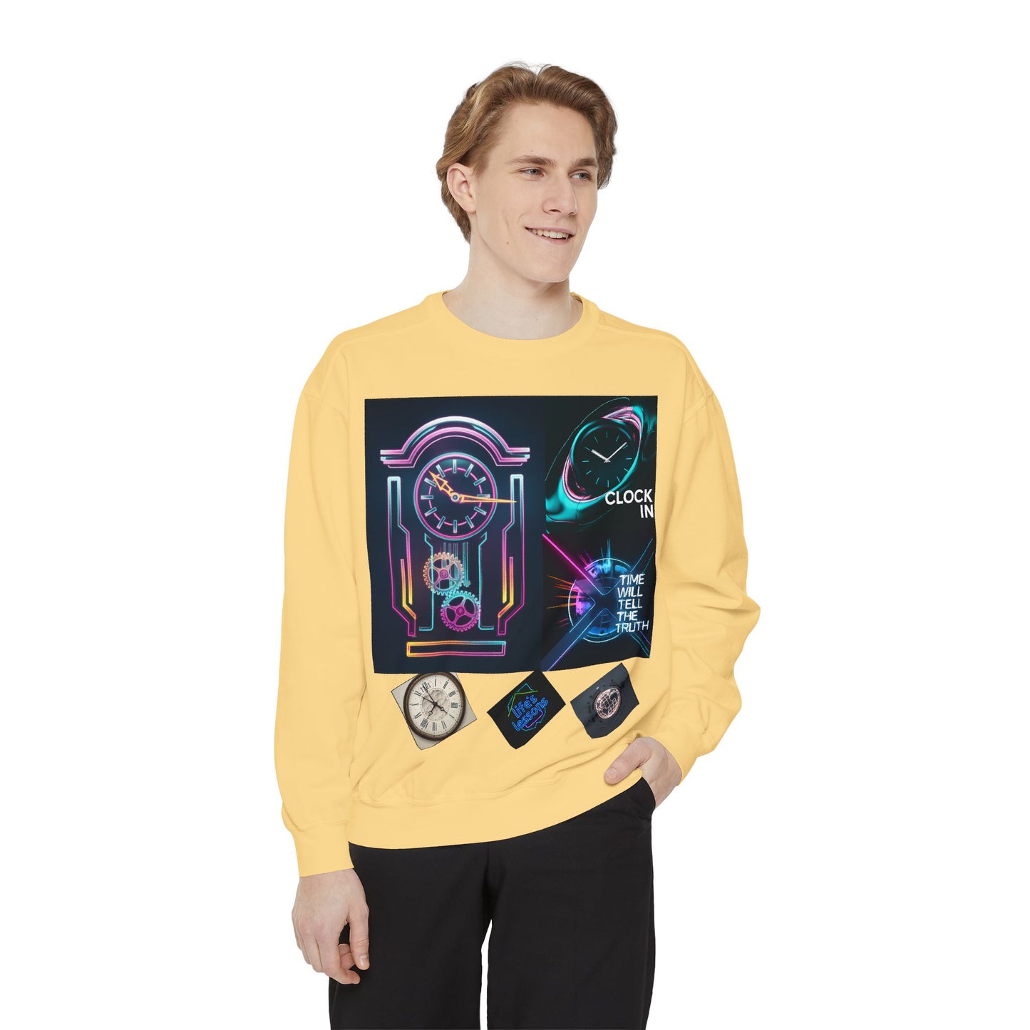 Retro Neon Clock Sweatshirt