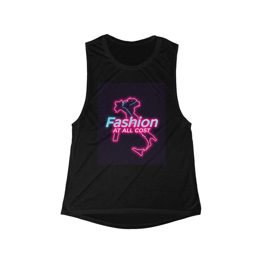 Women's Flowy Scoop Muscle Tank - Fashion at All Cost, Stylish Workout Top, Summer Gym Wear, Casual Street Style, Gift for Trendsetters