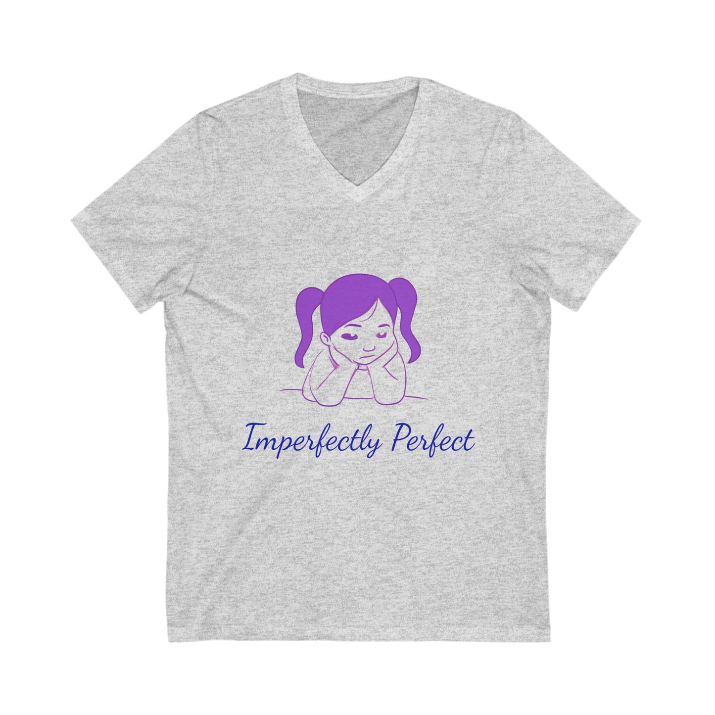 Imperfectly Perfect Fashion Star V-Neck Tee, Casual T-Shirt for Girls, Gifts for Teens, Stylish Summer Top, Trendy Graphic Tee