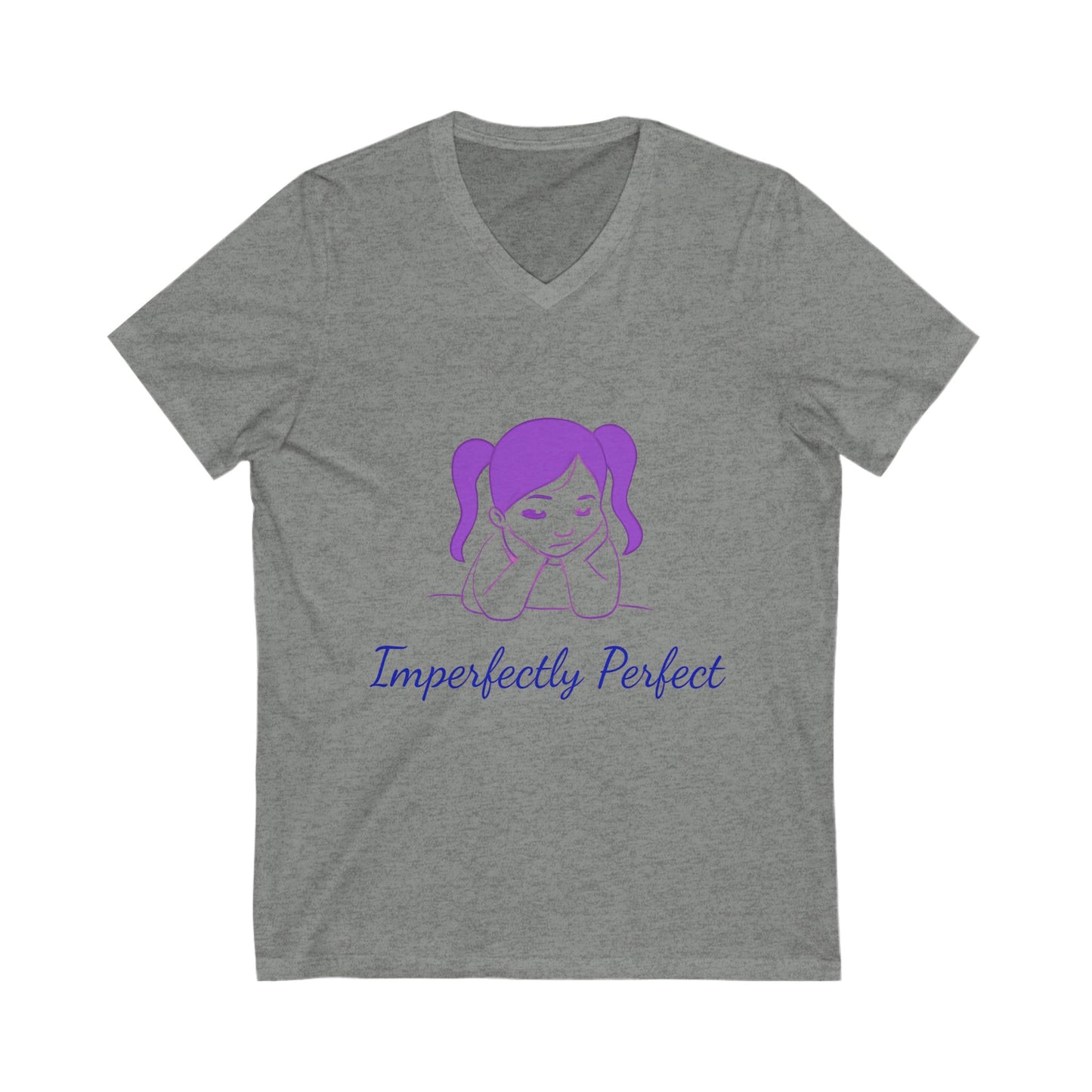 Imperfectly Perfect Fashion Star V-Neck Tee, Casual T-Shirt for Girls, Gifts for Teens, Stylish Summer Top, Trendy Graphic Tee
