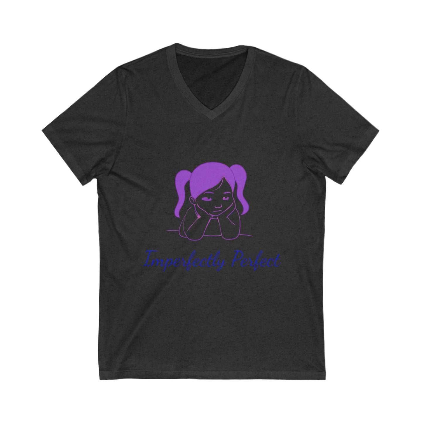 Imperfectly Perfect Fashion Star V-Neck Tee, Casual T-Shirt for Girls, Gifts for Teens, Stylish Summer Top, Trendy Graphic Tee