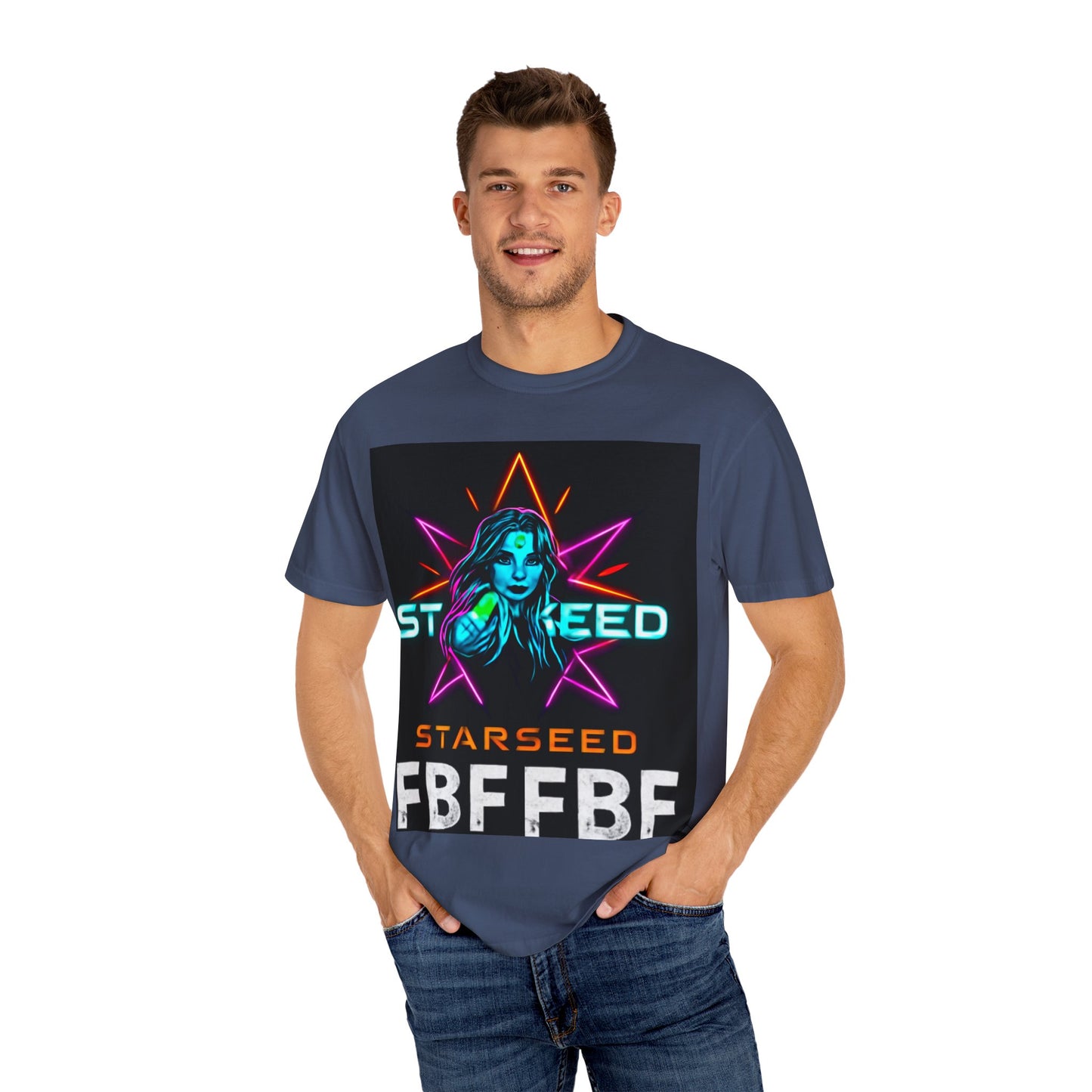 Neon Graphic T-Shirt - Starseed FBF Tee, Unisex Fashion, Cool Gift, Festival Wear, Retro Style, Casual Streetwear