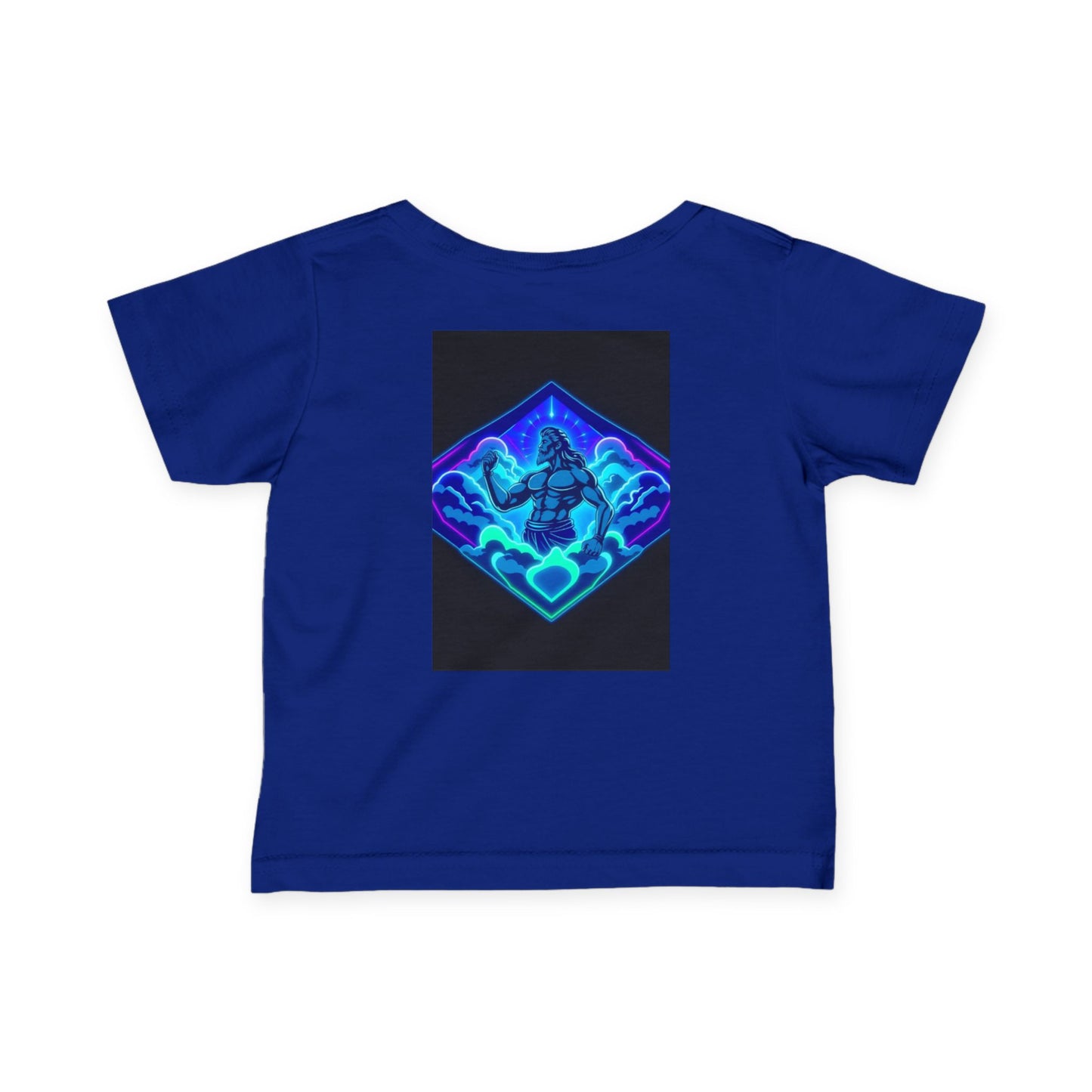 Infant Tee — "Alpha Is the Omega" Neon Christian Baby Shirt