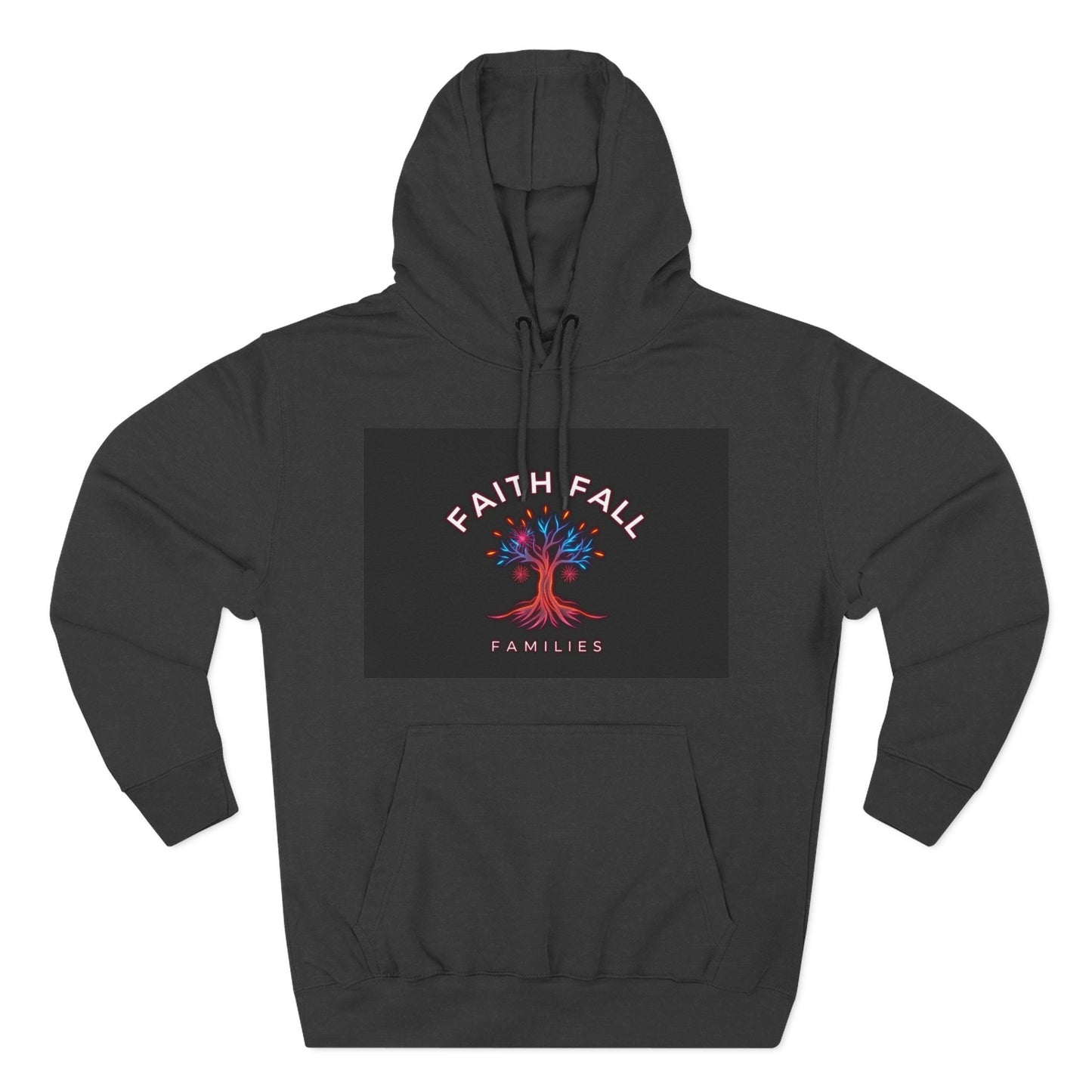 Faith Fall Families Fleece Hoodie, Gift for Faithful Friends, Cozy Layer, Casual Wear, Fall Fashion, Trendy Outfits, Family Gatherings