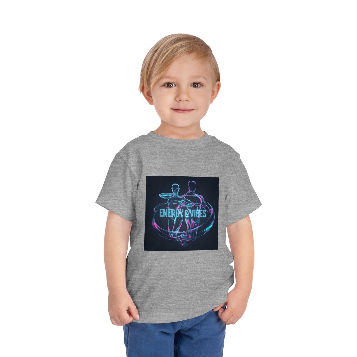 Toddler Tee — Energy & Vibes Neon Dance Graphic