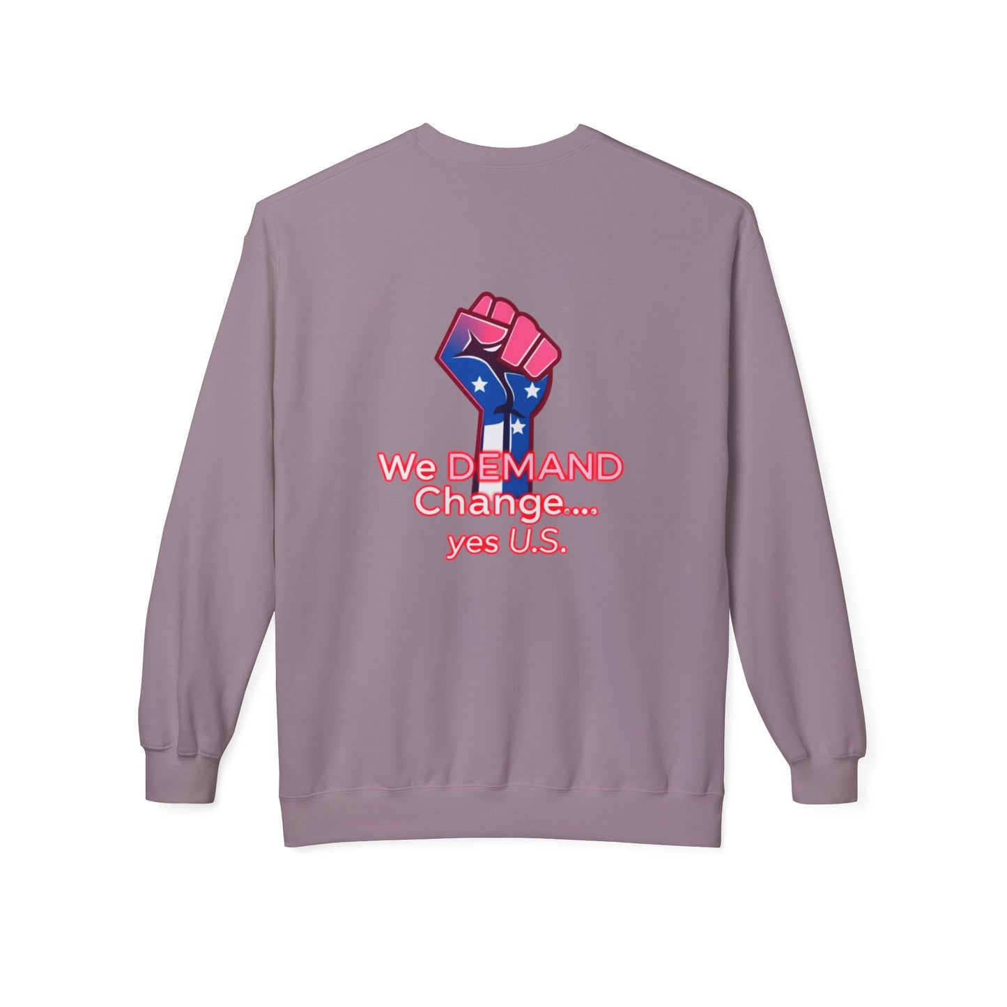 Empowered Message Crewneck Sweatshirt, Unisex Fleece, Activism Sweatshirt, Political Apparel, Comfortable Streetwear