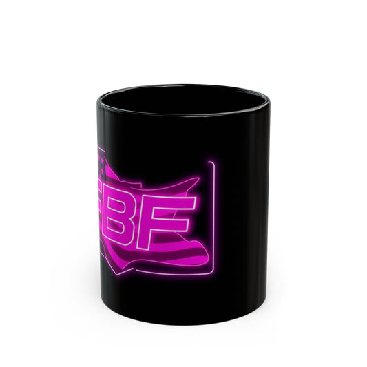 Neon Lover Black Mug - Customizable Gift for Best Friends, Birthday Present, Coffee Lover, Unique Home Decor