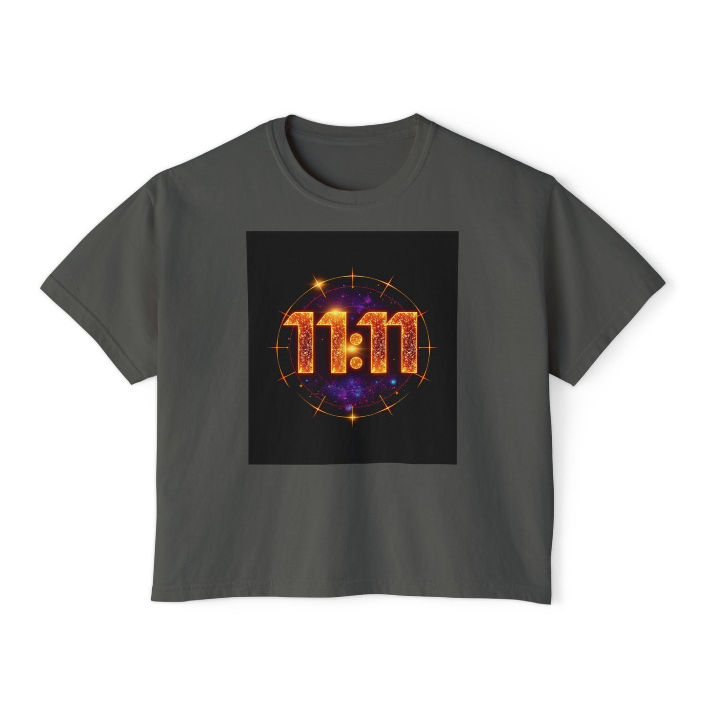 Cosmic 11:11 Women's Boxy Tee - Spiritual Vibes, Astrology Gift, Trendy Summer Tee, Comfortable Everyday Wear