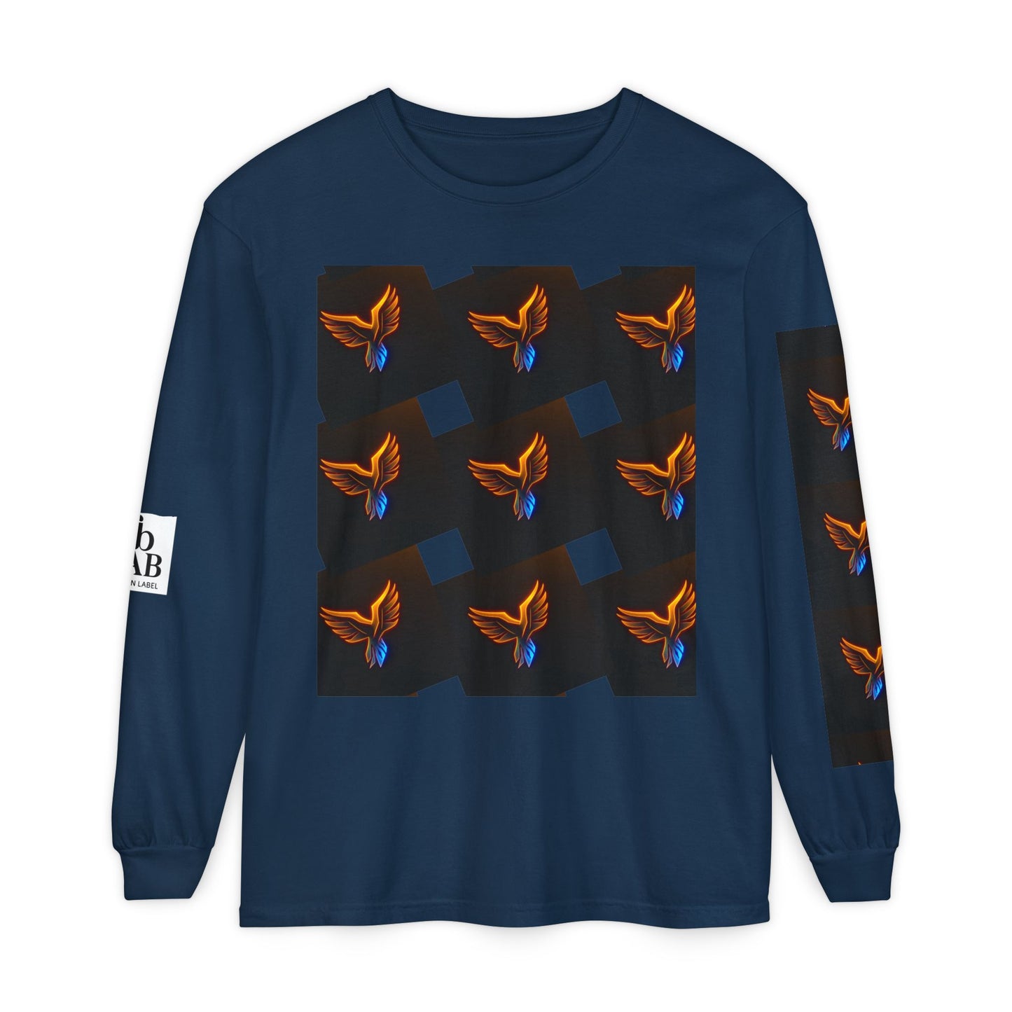 Vibrant Long Sleeve T-Shirt with Phoenix Design - Casual Wear for Bird Lovers, Gifts, Unique Fashion, Everyday Style, Unisex Apparel