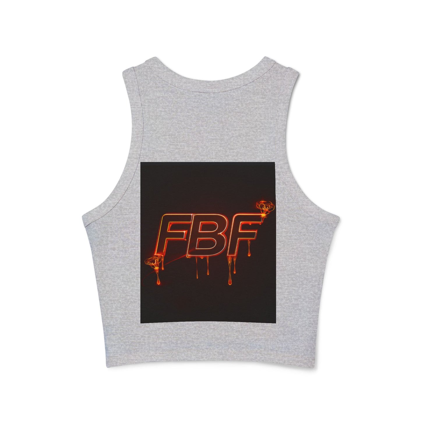 Power Over These Haters Racer Tank Top — FBF Neon Graphic Crop