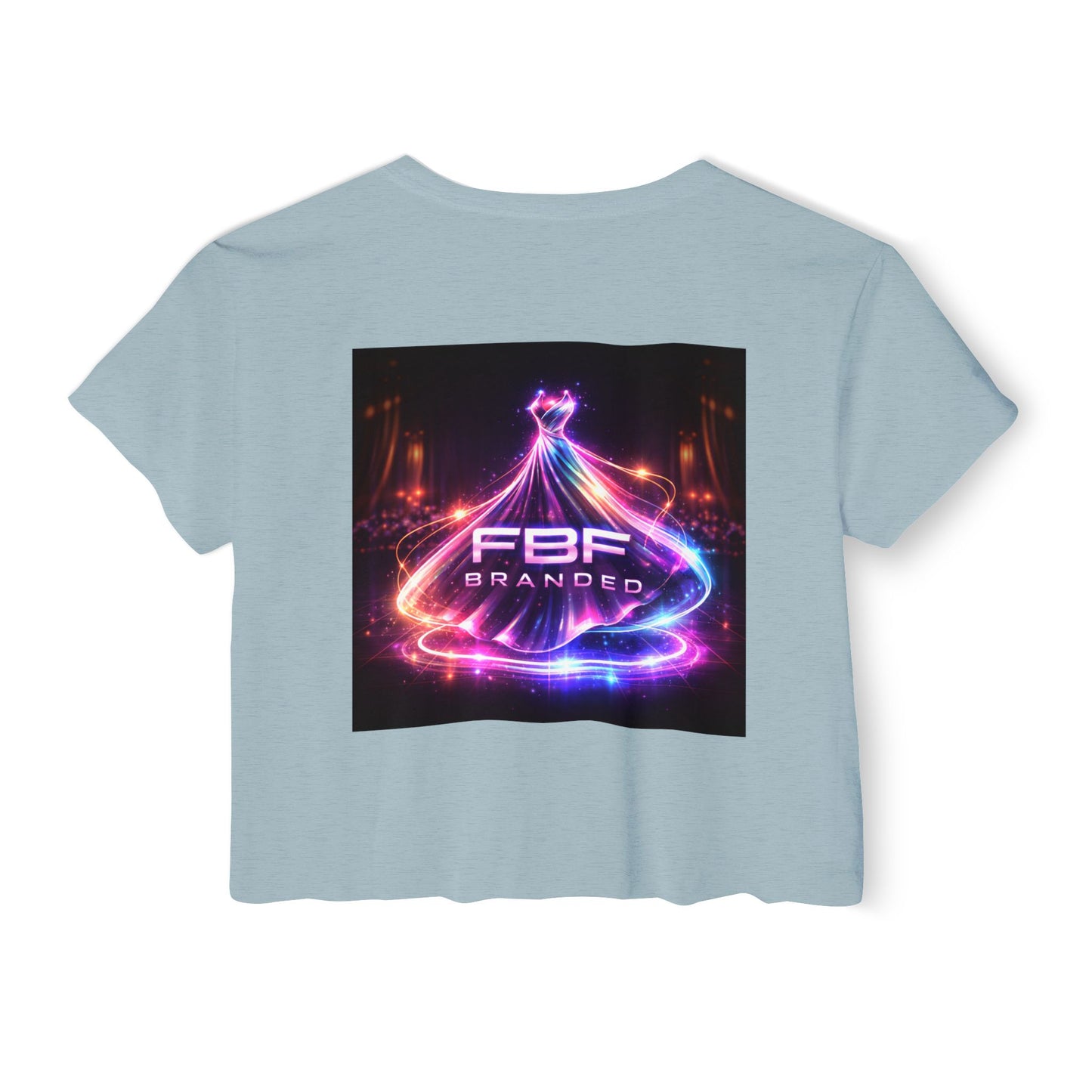 Festival Glow Crop Top — Neon 'FBF Branded' Rave Graphic