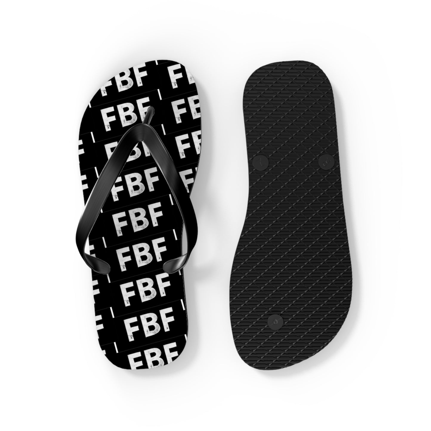 Trendy Flip Flops with FBF Print - Summer Vacation Footwear, Beach Wear, Casual Sandals, Gift for Sun Lovers, Stylish Pool Slides