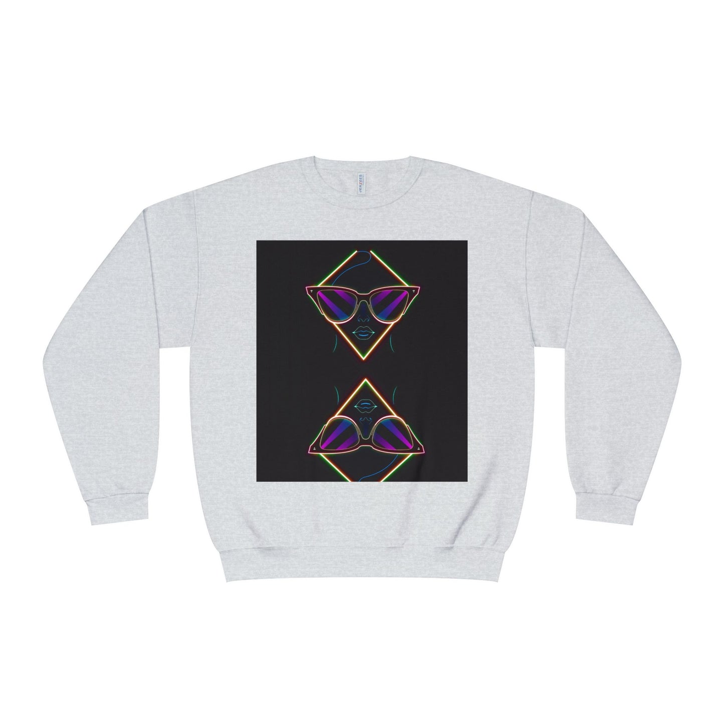 Retro Vibes Crewneck Sweatshirt with Sunglasses Design