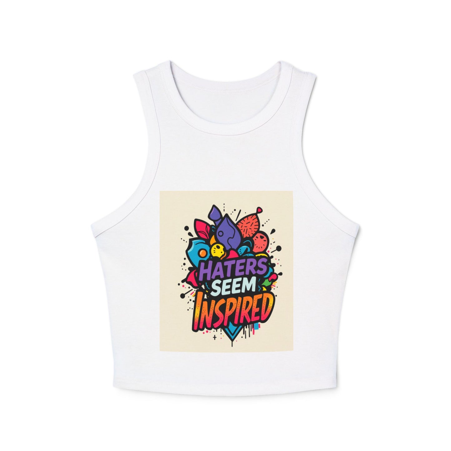 Inspirational Women's Micro Rib Racer Tank Top, Trendy Crop Top, Summer Style, Motivational Apparel, Gift for Her, Workout Gear