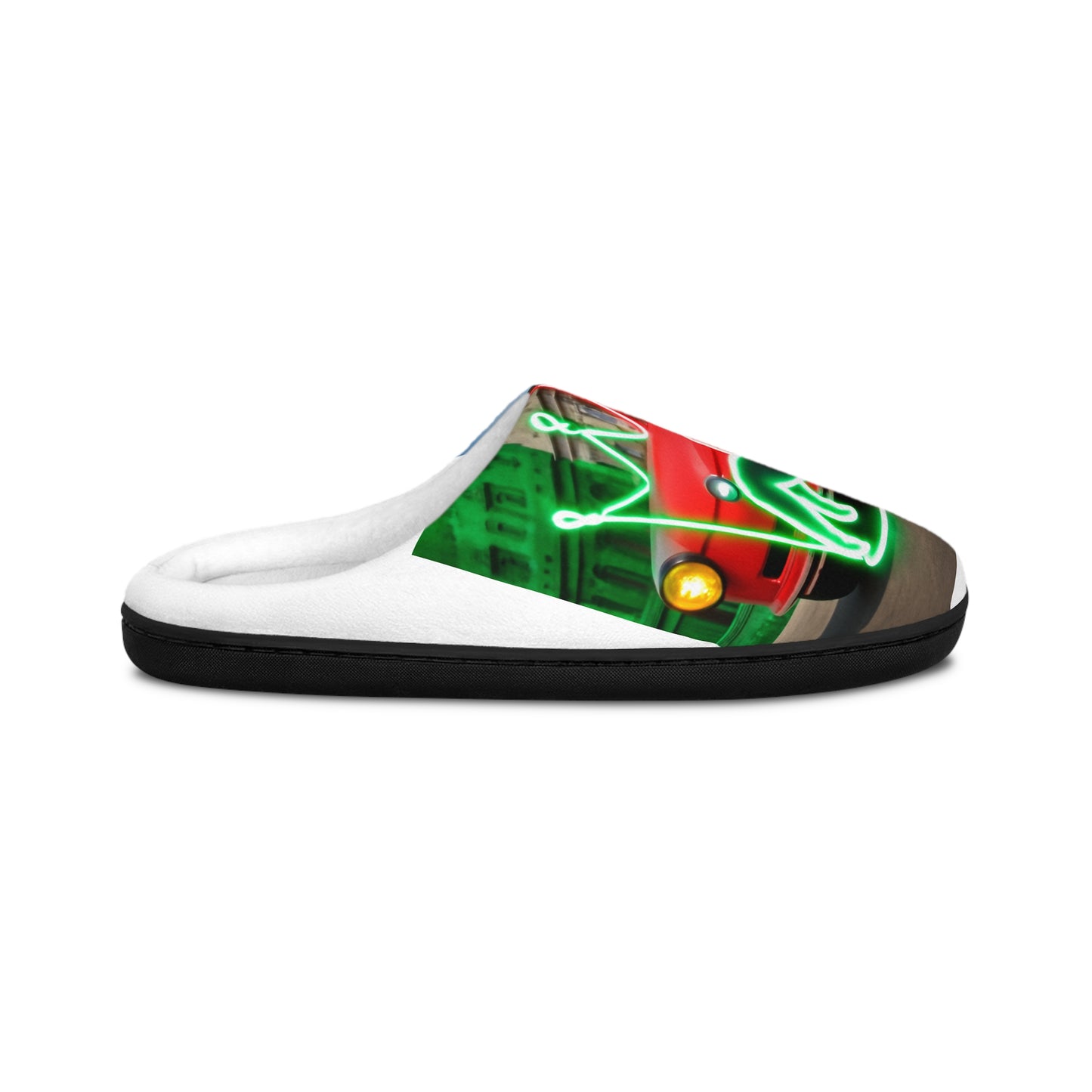 Cozy Neon Slippers for Women, Holiday Comfort Slippers, Indoor Footwear, Gift Idea, Relaxing Home Slippers, Festive Lounge Shoes
