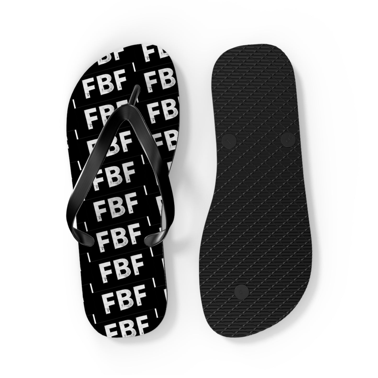 Trendy Flip Flops with FBF Print - Summer Vacation Footwear, Beach Wear, Casual Sandals, Gift for Sun Lovers, Stylish Pool Slides