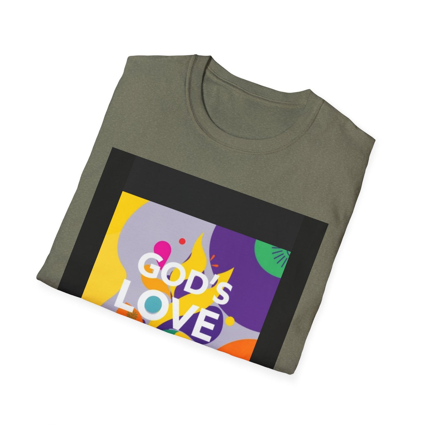 Unisex Softstyle T-Shirt with God's Love Design, Faith Shirt, Inspirational Tee, Christian Apparel, Gift for Believers, Everyday Wear