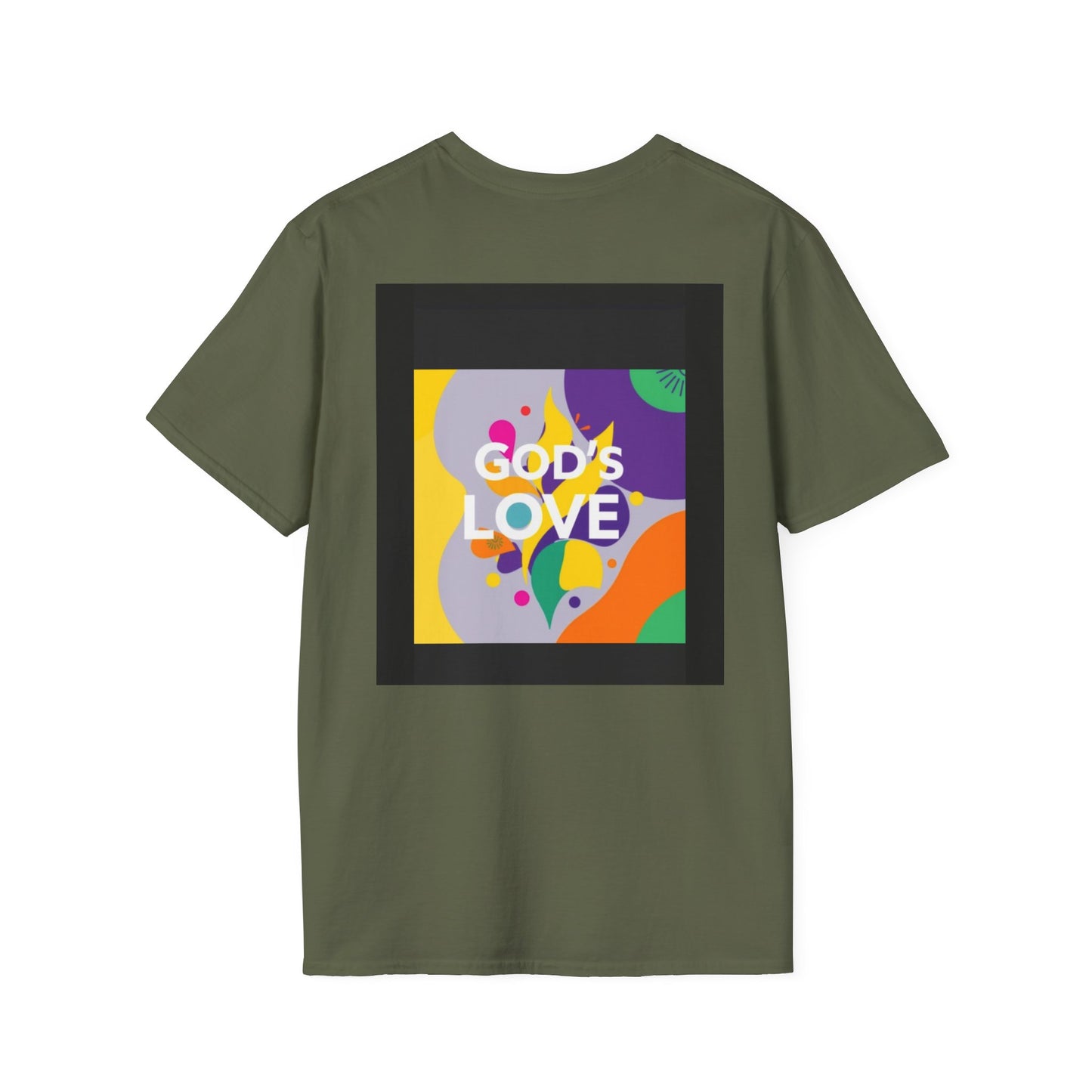 Unisex Softstyle T-Shirt with God's Love Design, Faith Shirt, Inspirational Tee, Christian Apparel, Gift for Believers, Everyday Wear