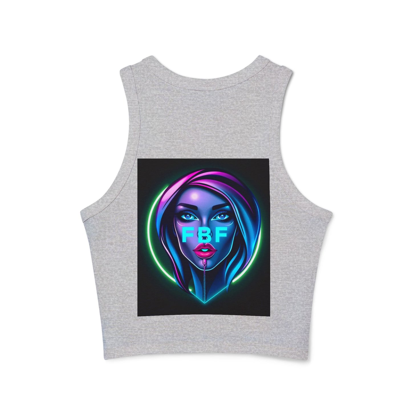 Futuristic Chic Racer Tank Top | Stylish Sleeveless Top for Summer | Perfect for Festivals, Parties, Casual Wear, Gifts